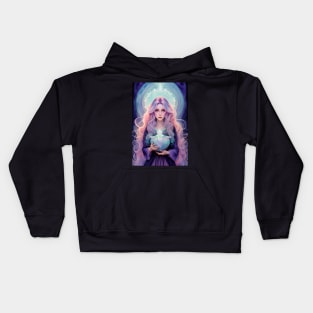 Fantasy pastel witch queen Kids Hoodie